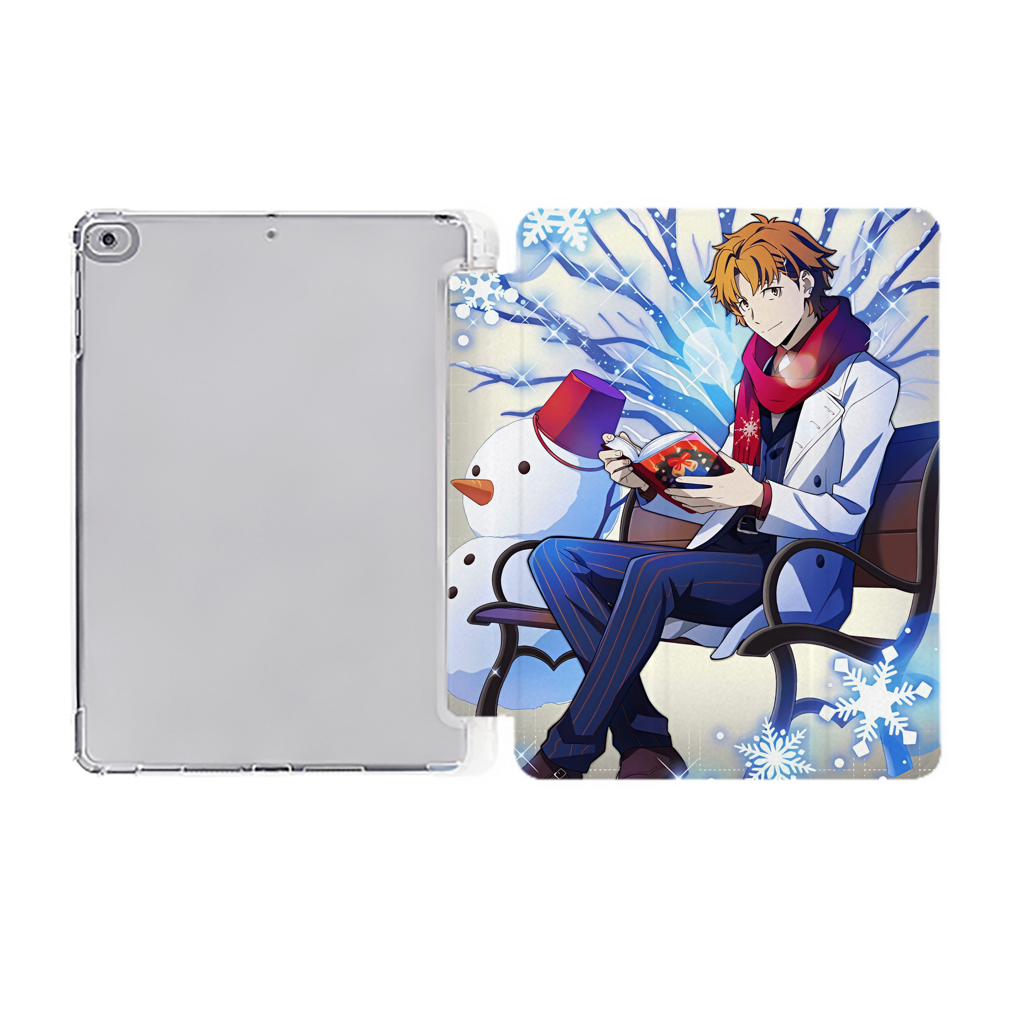 （画像用） 文豪ストレイドッグス Bungo Stray Dogs IPad ケース ペン収納付き 三つ折りスタンド PUレザー×シリコン 対応機種9.5/10.5/10.9インチ